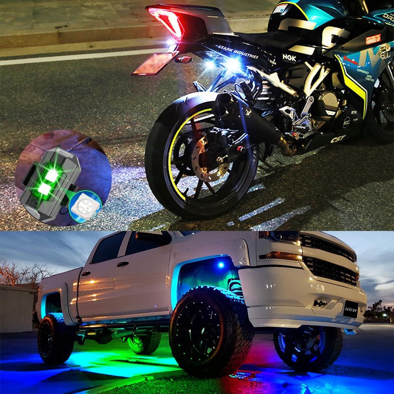 LED Anti-Collision Lights: 🏍✨Show off & Keep Safe!