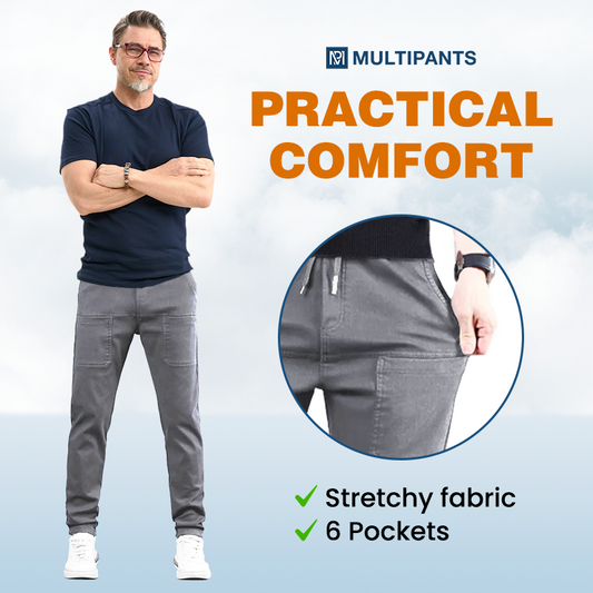 Pantalones cargo duraderos de múltiples bolsillos y alta elasticidad