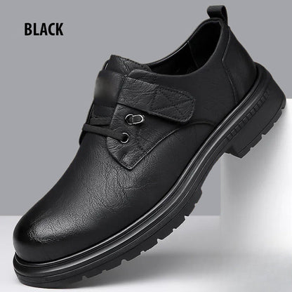 Zapatos Retro de Suela Blanda de Cuero PU Transpirables para Hombre